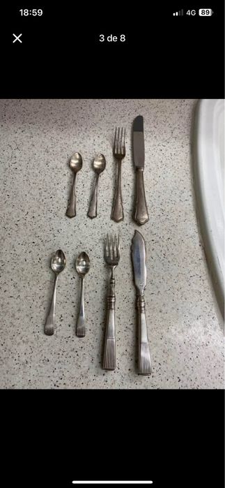 Varias pecas em prata