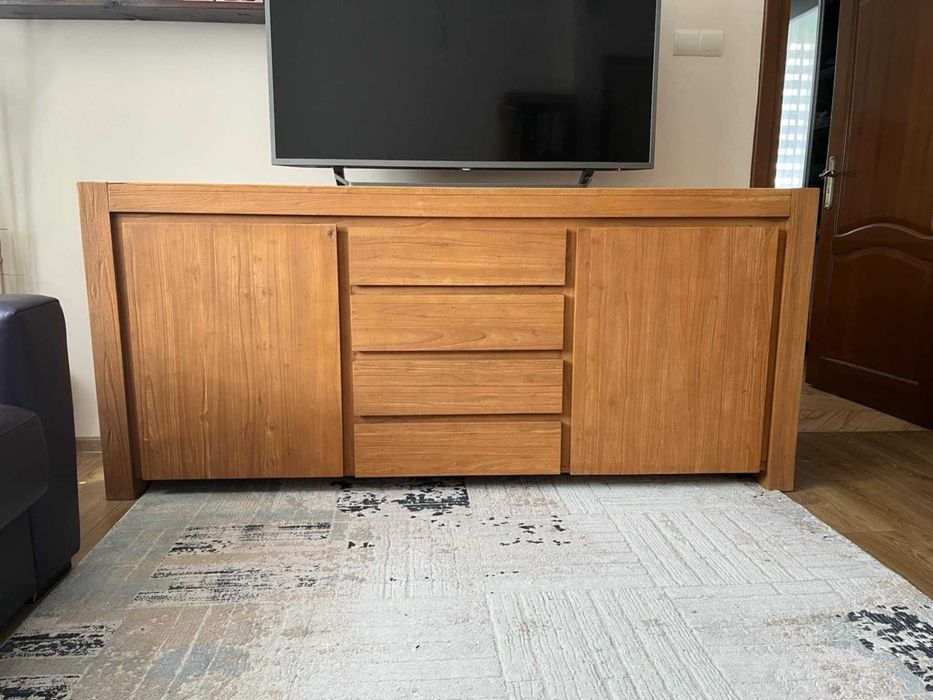 Komoda drewniana lite drewno piaskowana nowoczesna pojemna FV DOWÓZ