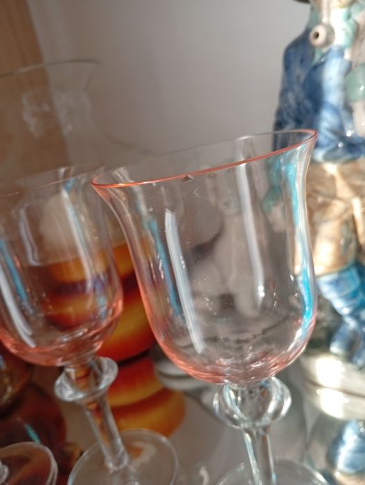 Kieliszki Aurora Sarnecki Krosno prl, bardzo rzadkie!