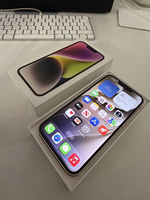 iPhone 14 256gb Starlight Idealny