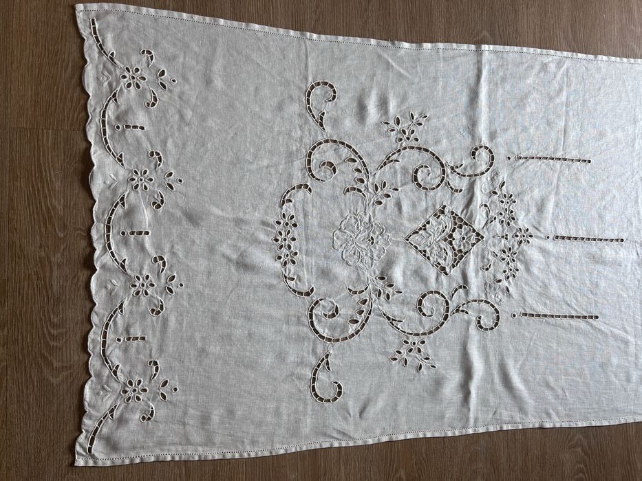 Cortinaem linho antiga para porta ou janela