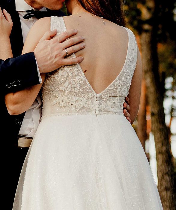Suknia Ślubna Herms Bridal Dallas ecru WYMIARY Welon GRATIS!