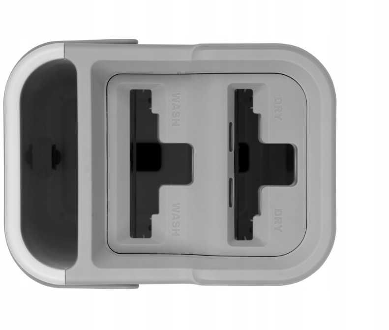 Teesa mop dwukomorowy płaski 7,5L mikrofibra ZESTAW system PŁUKANIA fv