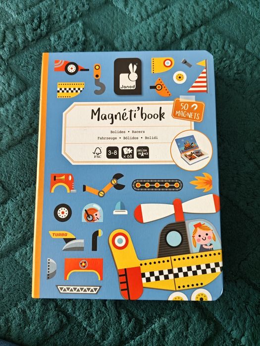 Magnetyczna Układanka Pojazdy Janod Magneti book 3-8 lat puzzle magnetyczne