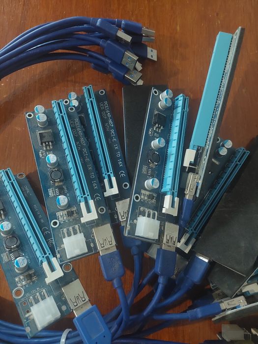 Адаптер-райзер PCI-E x1 to 16x, 60 см USB 3.0