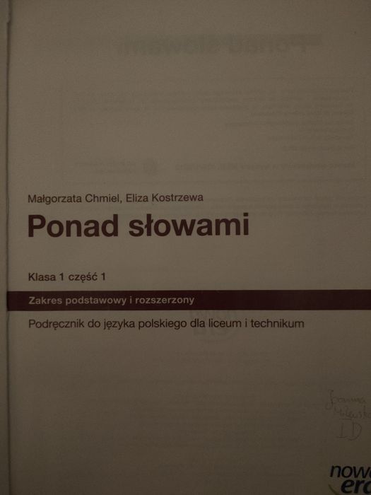 Ponad słowami Klasa 1 część 1