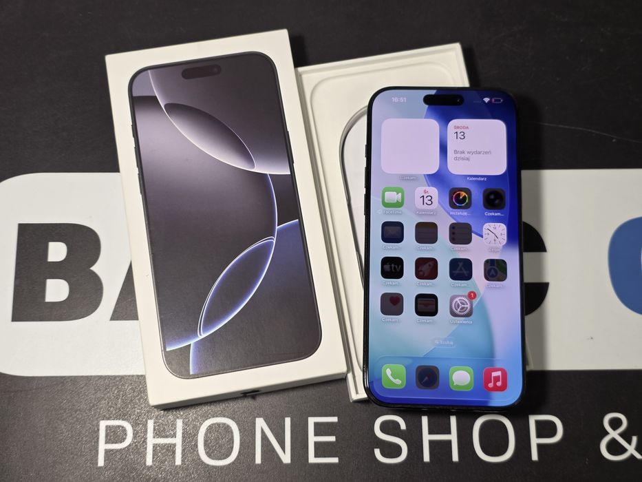 Sklep jak nowy Apple Iphone 16 Pro Max 256gb black bateria 95%