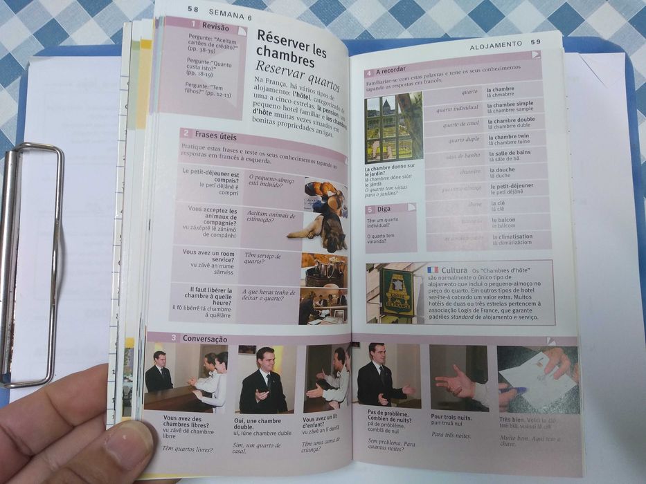 Fantástico livro de bolso e de viagem "Aprenda Francês, como NOVO!