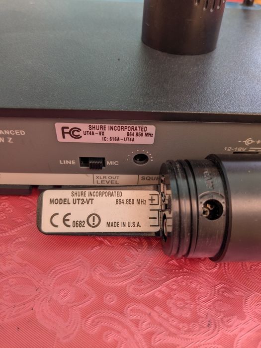 Радіомистеми UHF діапазон, Shure UT24 без капсули.