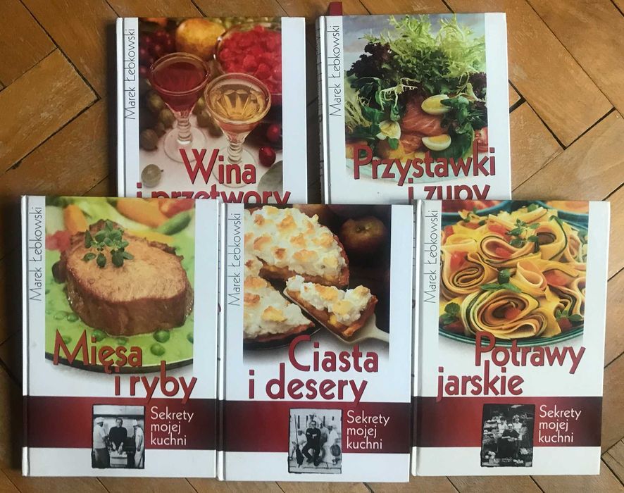 Marek Łebkowski Sekrety mojej kuchni 5 tomów: Mięsa, Ciasta, Jarskie