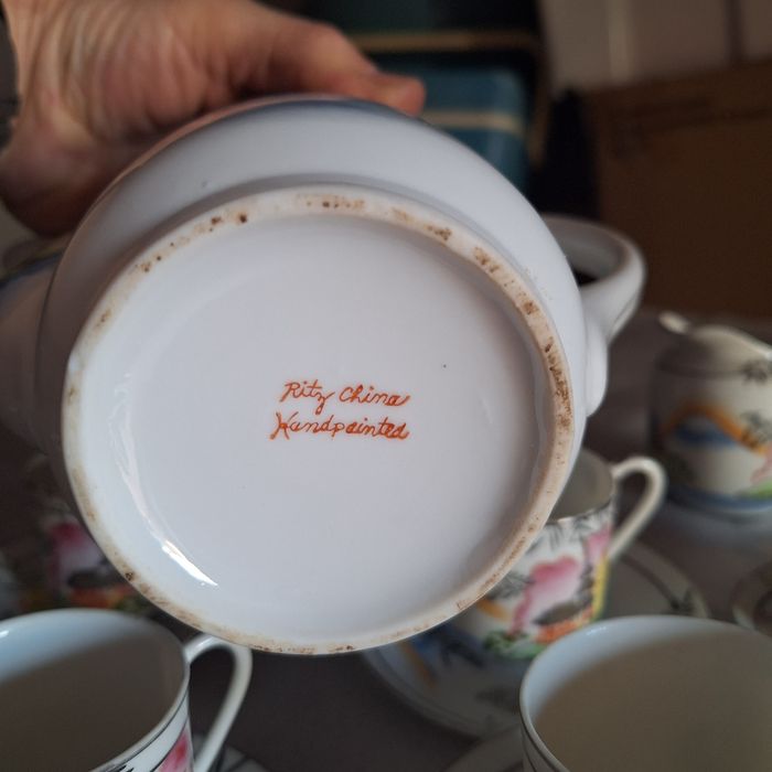 Servico café antique modelo Ritz China pintado a mão
