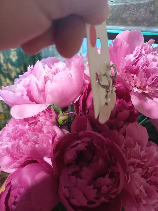 Серьги и подвеска с розовым кварцом и речным жемчугом