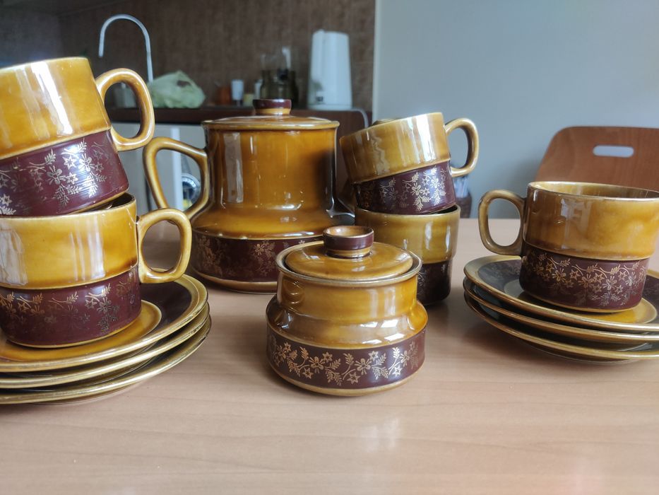 Serwis kawowy Tułowice. Porcelit  PRL
