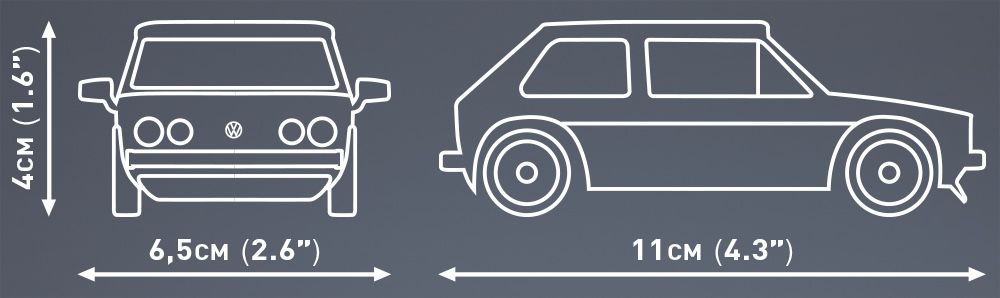 Samochód VOLKSWAGEN GOLF GTI 1976 klocki Cobi 24614