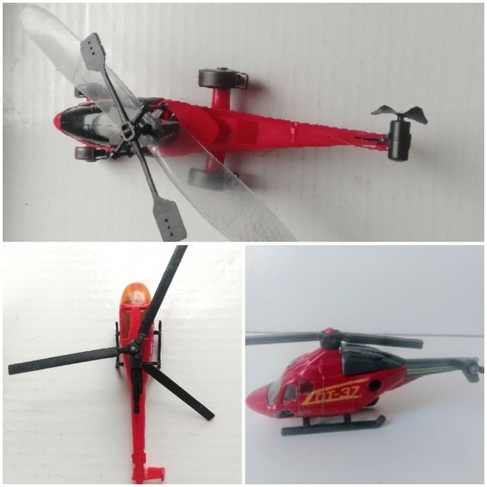 Helicópteros de ferro Majorette e Hidrocopter antigos para reaproveita