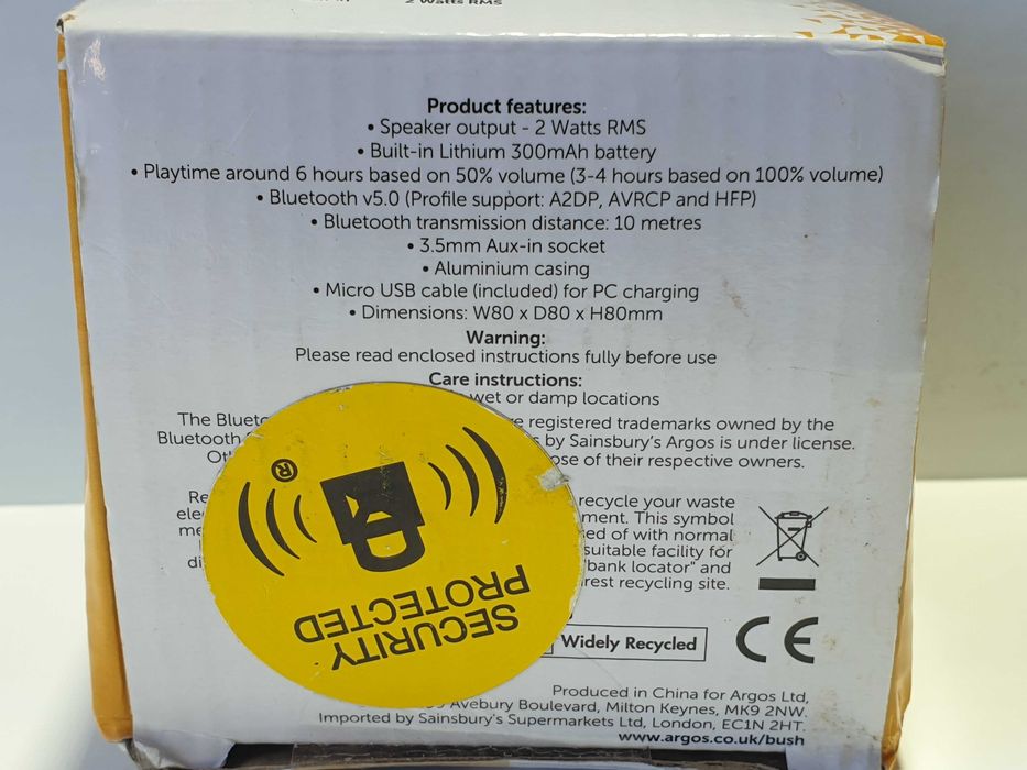 колонка портативна Bush Acorn Bluetooth Speaker WJ201