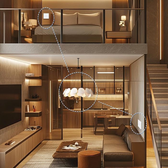 Włącznik Światła Podwójny Biały