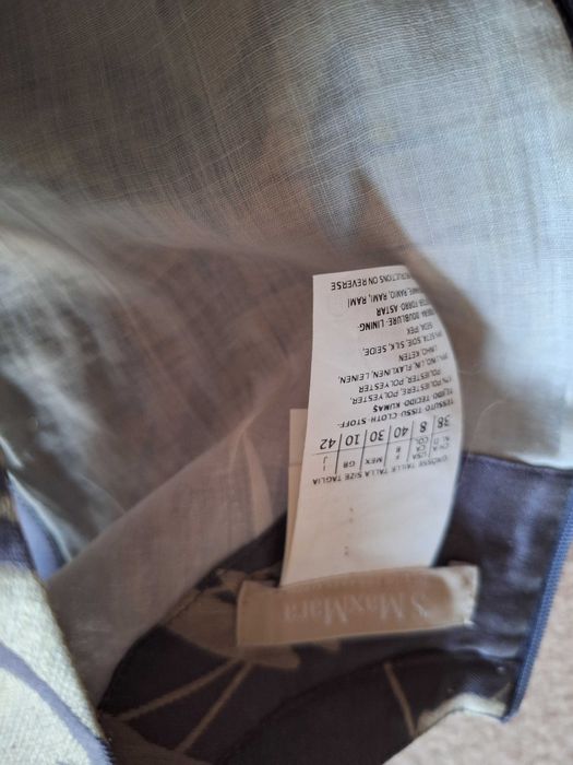 Vestido seda e linho MaxMara