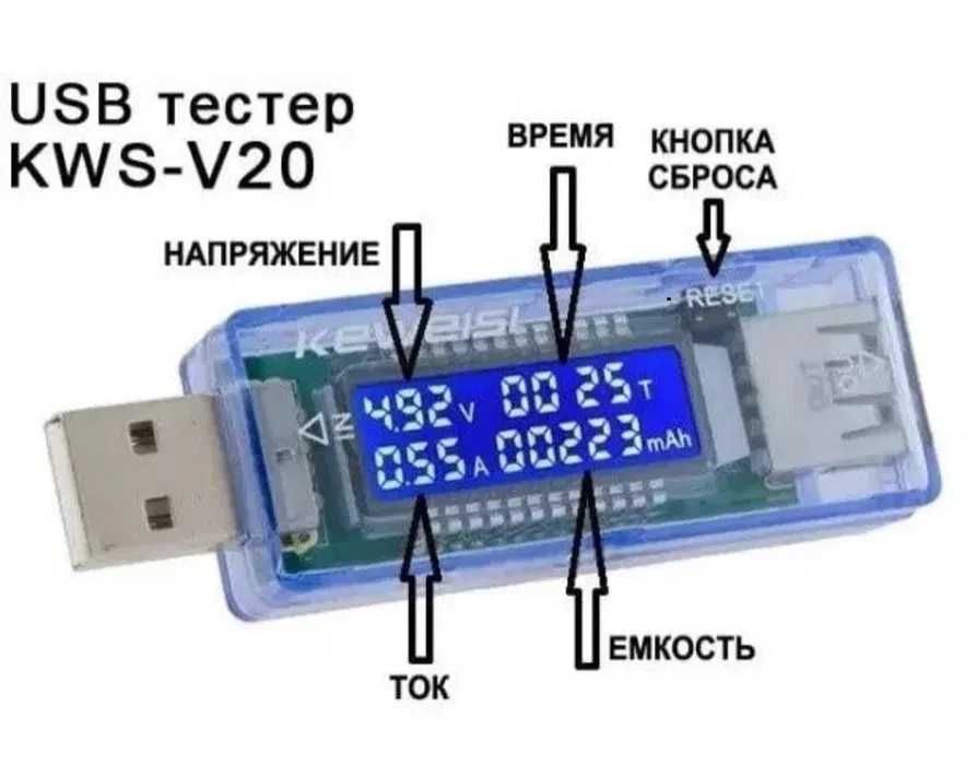 USB тестер KEWEISI KWS-V20 is