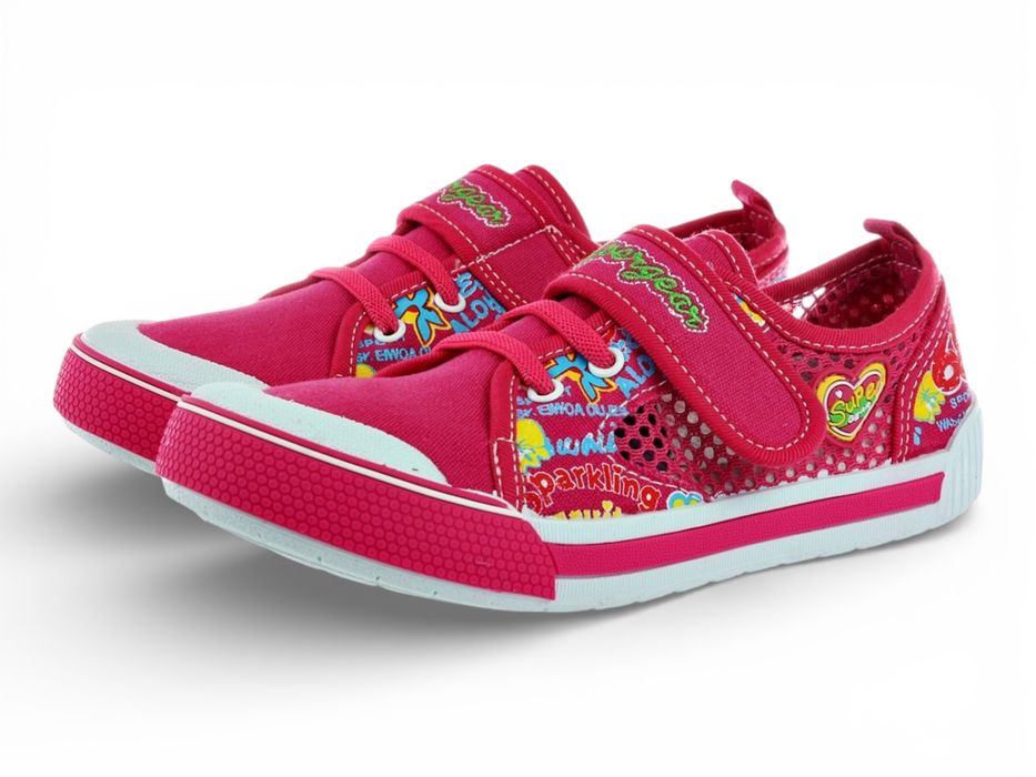 Tenisówki dziecięce fuksja buty sportowe na rzep 6226 rozm. 33