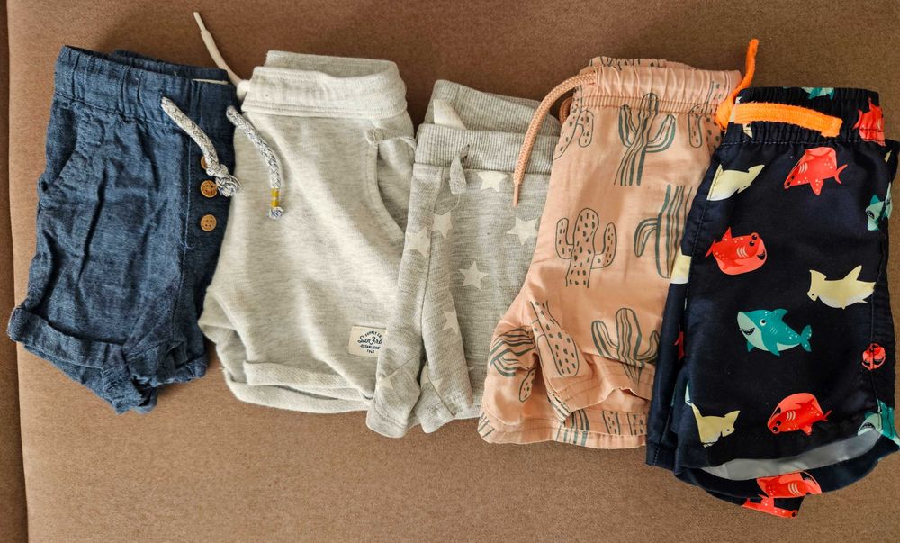 Krótkie spodenki rozm. 80/ 86, Reserved, H&M, Pepco