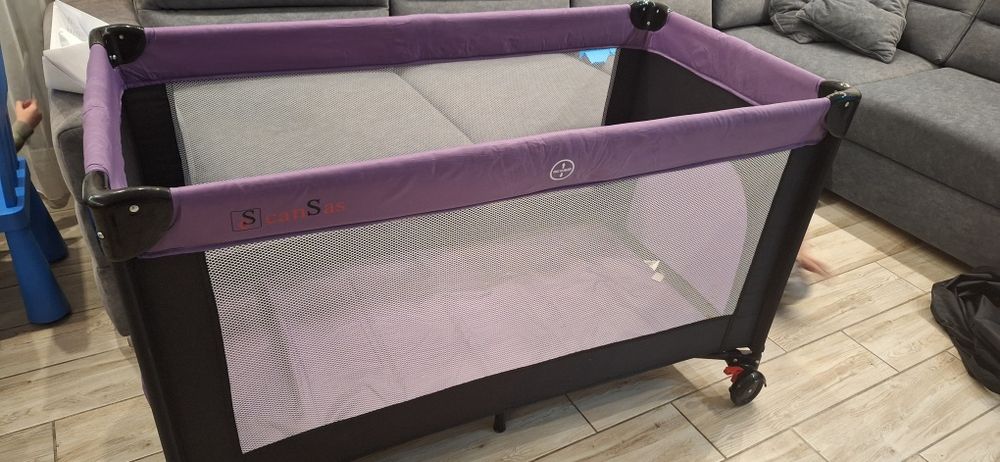 Lozeczko turystyczne Składane torba siatka 120×60