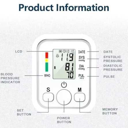 Тонометр автоматичний на руку, живлення USB Type-C