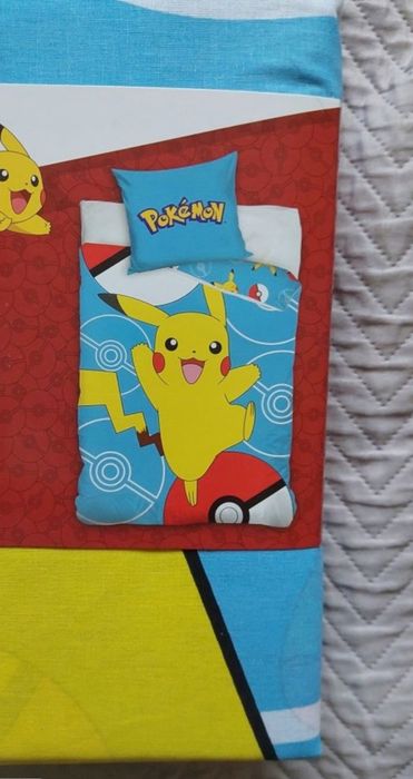 Pościel Pokemon Pikatchu dziecięca 160x200 cm + 70x80 cm