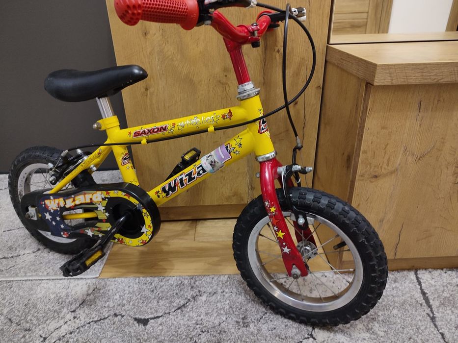 Rowerek żółto czerwony 12 cali