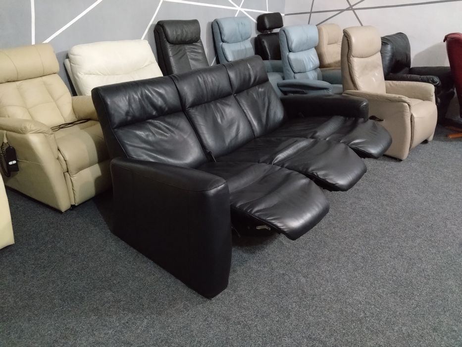 Шкіряне крісло розкладне диван  Кожаное кресло реклайнер раскладное