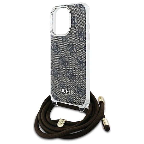Guess GUHCP16LHC4SEW iPhone 16 Pro 6.3" brązowy/brown hardcase Crossbo