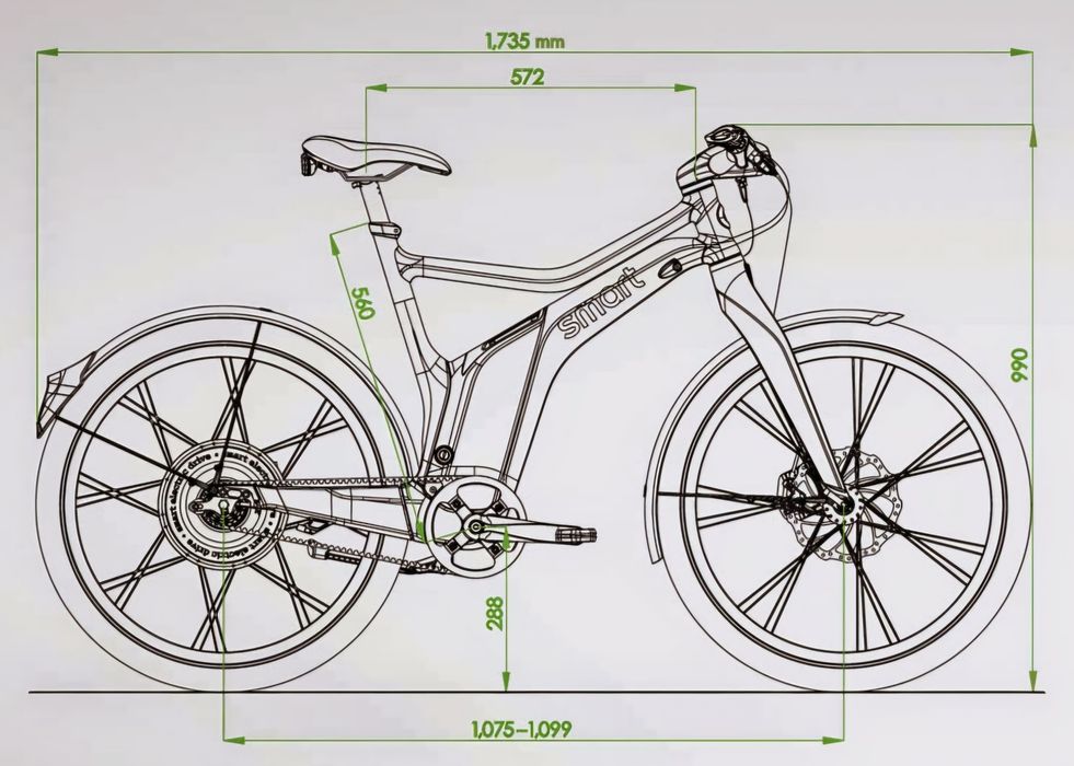 Bicicleta eletrica Smart Mercedes (Motor Bionx