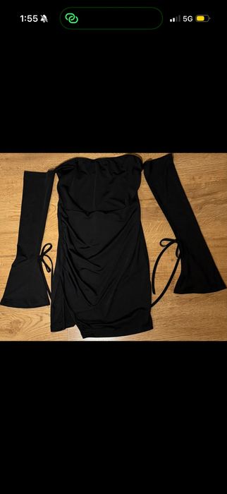 czarna mini sukienka Shein