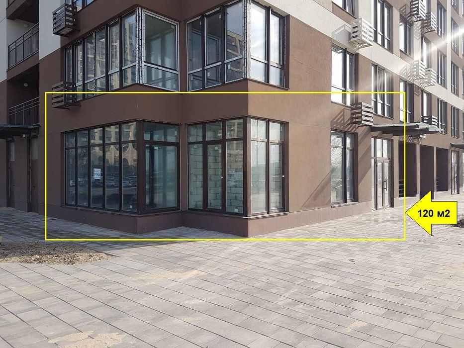 Фасад, кутове, ЖК Варшавський-2, навпроти ТЦ, вул.Олеся/вул.Крістерів