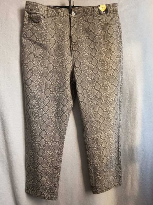 Dżinsy we wzór wężowy skóra węża 4XL / 48 / 20·Nowy z metką·TU