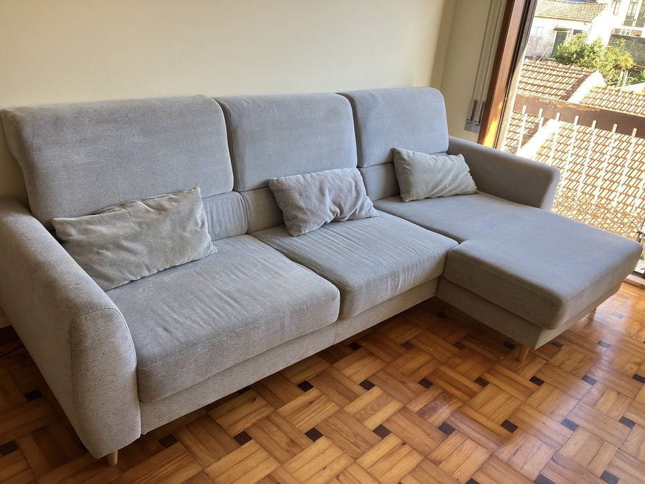 Sofa e chaise longue IKEA cinzento BOM ESTADO