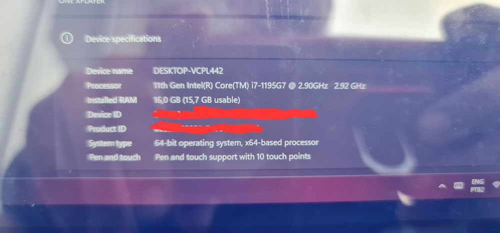 Vendo One x player 1tb/16gb/i7 1195G7 2.9ghz