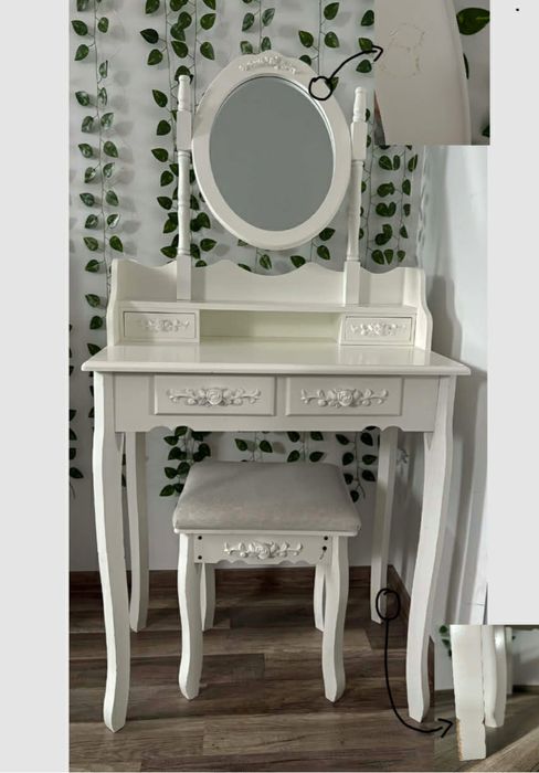 Toaletka z lustrem dla dziewczynki