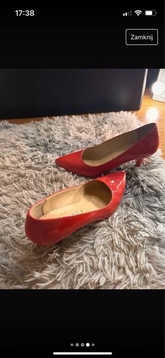 Szpilki ryłko ze skóry