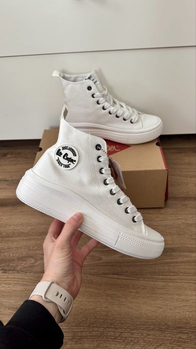 Lee Cooper trampki damskie za kostkę białe roz. 38
