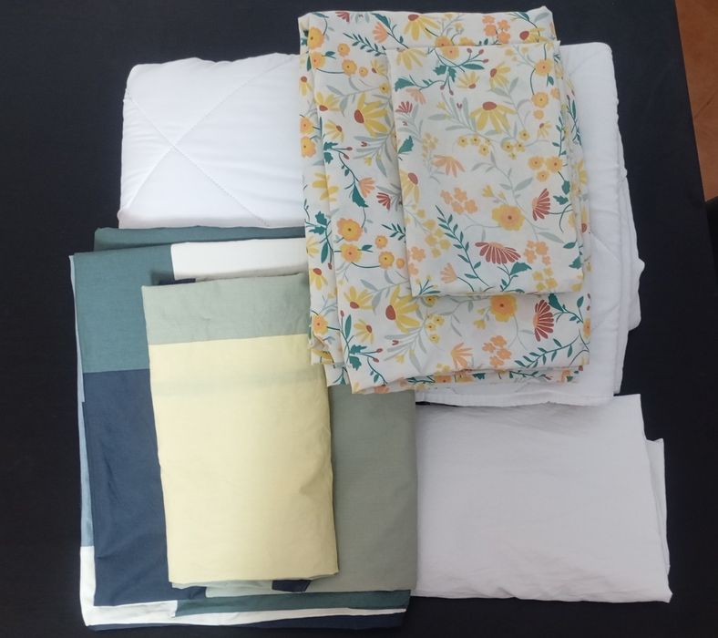 Edredon para cama solteiro com 2 capas + 1 lençol