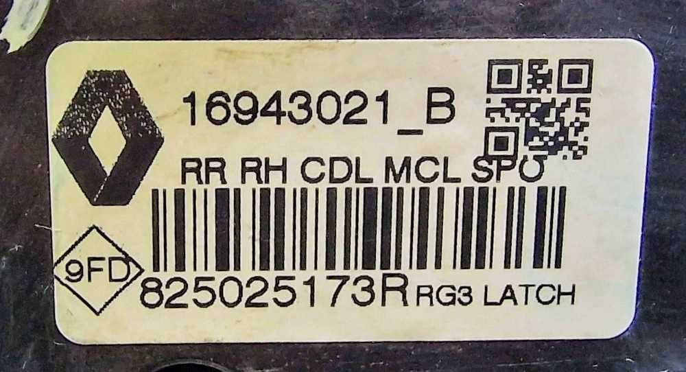 Fechadura / Fecho Porta Trás Direito 825025173R - RENAULT MEGANE IV Hatchback