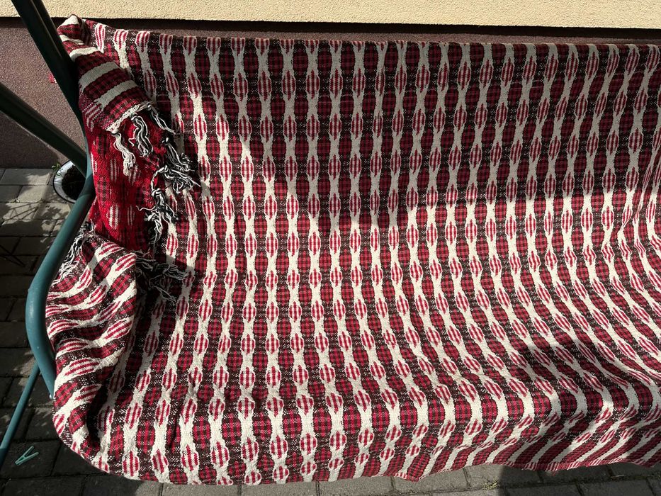 Narzuta wełniana nowa dwustronna