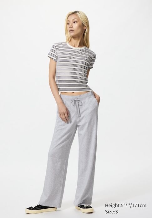 Штани Uniqlo Stretch Easy Jersey сірі