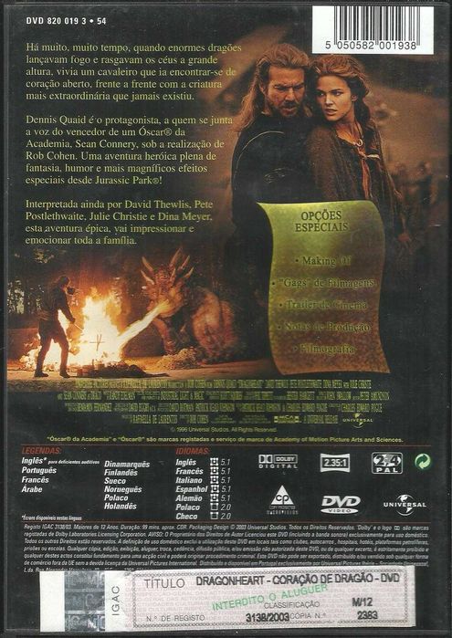 DragonHeart: Coração de Dragão (1996)