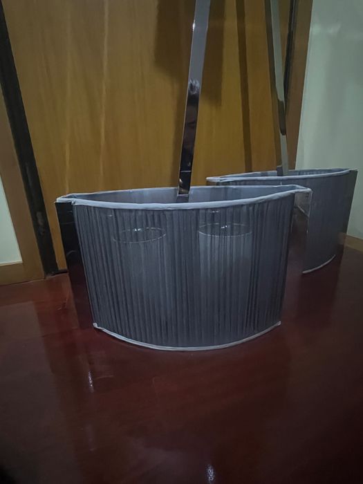 Set 2 candeeiros suspensos no teto cinzentos