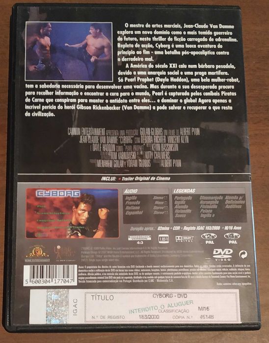 Pack DVD acção - Cyborg + Desafio Total (Total Recall)