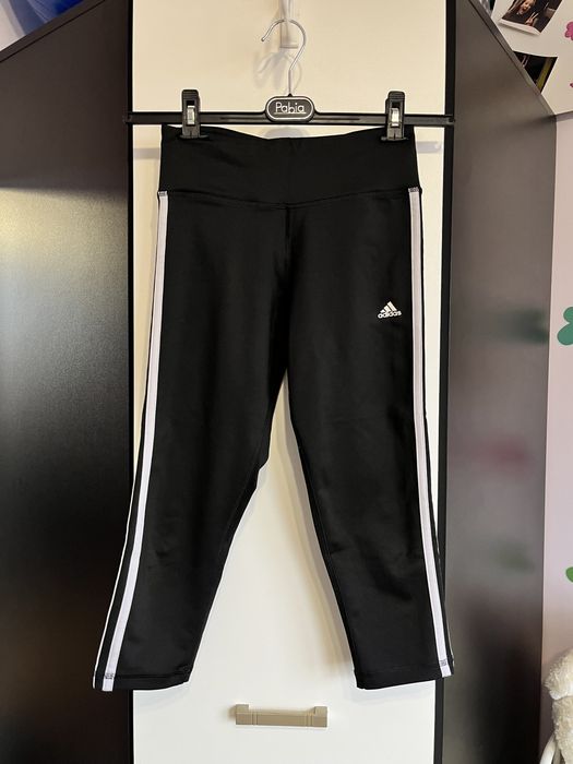 legginsy 3/4 spodnie sportowe kolarki adidas