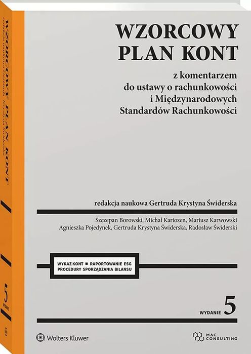 Wzorcowy Plan Kont z komentarzem do ustawy o rachunkowości i Międzynar 2025. Wolters Kluwer