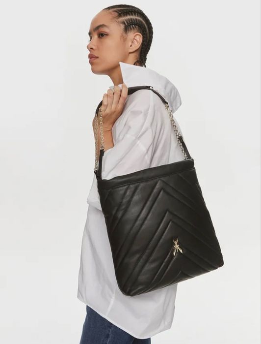 ***PATRIZIA PEPE***Skórzana shopperka